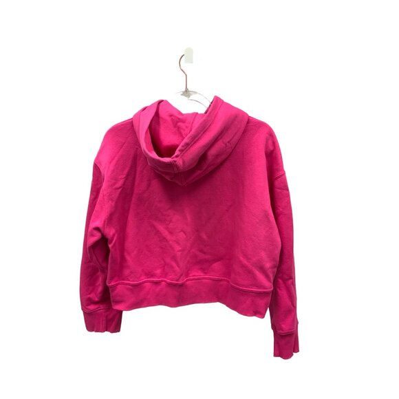 Dark Fuchsia Hooded Rib Trim Sweatshirt - Picture 2 of 3